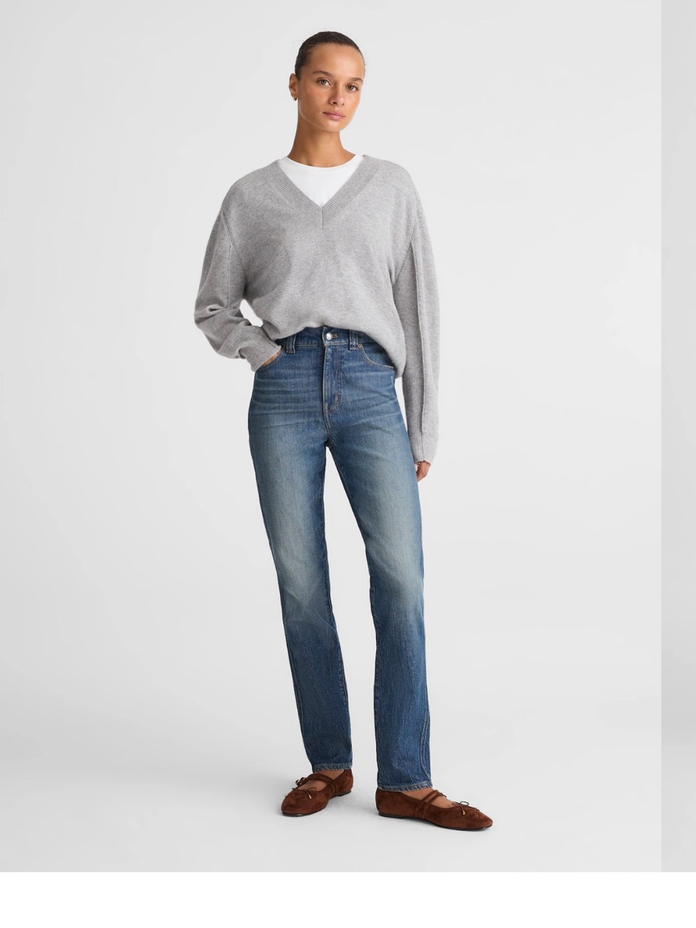 Madewell Classic High-Rise Straight Leg Jeans - Blue